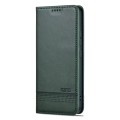 For Xiaomi 14 AZNS Magnetic Calf Texture Flip Leather Phone Case(Dark Green)