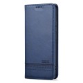 For Xiaomi 14 AZNS Magnetic Calf Texture Flip Leather Phone Case(Dark Blue)