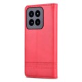 For Xiaomi 14 Pro AZNS Magnetic Calf Texture Flip Leather Phone Case(Red)