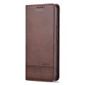 For Xiaomi 14 Pro AZNS Magnetic Calf Texture Flip Leather Phone Case(Dark Brown)