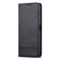 For Xiaomi Redmi 13C / Poco C65 AZNS Magnetic Calf Texture Flip Leather Phone Case(Black)