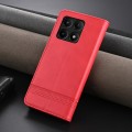 For Xiaomi Redmi K70/K70 Pro AZNS Magnetic Calf Texture Flip Leather Phone Case(Red)