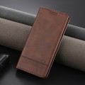 For Xiaomi Redmi K70/K70 Pro AZNS Magnetic Calf Texture Flip Leather Phone Case(Dark Brown)