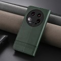 For Xiaomi 14 Ultra AZNS Magnetic Calf Texture Flip Leather Phone Case(Dark Green)
