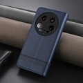 For Xiaomi 14 Ultra AZNS Magnetic Calf Texture Flip Leather Phone Case(Dark Blue)