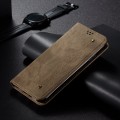 For Honor X8b 4G Global Denim Texture Flip Leather Phone Case(Khaki)