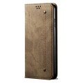 For Honor X8b 4G Global Denim Texture Flip Leather Phone Case(Khaki)