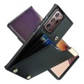 For Samsung Galaxy Note20 Ultra Metal Buckle Card Slots Phone Case(Black)