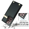 For Samsung Galaxy Note20 Ultra Metal Buckle Card Slots Phone Case(Black)