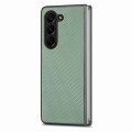 For Samsung Galaxy Z Fold5 Carbon Fiber Texture Back Cover Phone Case(Green)