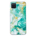 For Samsung Galaxy A12 5G IMD Shell Pattern TPU Phone Case(Green Marble)
