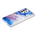 For Samsung Galaxy A32 4G IMD Shell Pattern TPU Phone Case(Sky Blue Purple Marble)