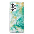 For Samsung Galaxy A53 5G IMD Shell Pattern TPU Phone Case(Green Marble)