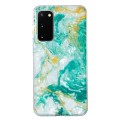 For Samsung Galaxy S20 FE IMD Shell Pattern TPU Phone Case(Green Marble)