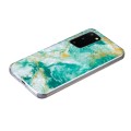 For Samsung Galaxy S20 FE IMD Shell Pattern TPU Phone Case(Green Marble)