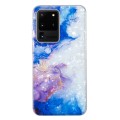 For Samsung Galaxy S20 Ultra IMD Shell Pattern TPU Phone Case(Sky Blue Purple Marble)