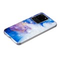 For Samsung Galaxy S20 Ultra IMD Shell Pattern TPU Phone Case(Sky Blue Purple Marble)