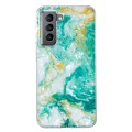 For Samsung Galaxy S21 5G IMD Shell Pattern TPU Phone Case(Green Marble)