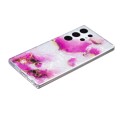 For Samsung Galaxy S22 Ultra 5G IMD Shell Pattern TPU Phone Case(Red Marble)