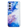 For Samsung Galaxy S23 5G IMD Shell Pattern TPU Phone Case(Sky Blue Purple Marble)