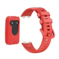 For Huawei Band 8 Silicone Protective Case + Silicone Watch Band Kit(Red)