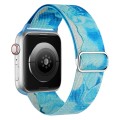 For Apple Watch 7 41mm Painted Pattern Nylon Replacement Watch Band(Ocean Blue)