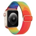 For Apple Watch SE 44mm Painted Pattern Nylon Replacement Watch Band(Liquid Colorful)