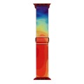 For Apple Watch SE 44mm Painted Pattern Nylon Replacement Watch Band(Liquid Colorful)