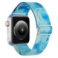 For Apple Watch 6 44mm Painted Pattern Nylon Replacement Watch Band(Ocean Blue)