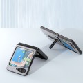 For Samsung Galaxy Z Flip5 Diamond Series Black Edge Phone Case with Holder(Silver)