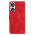 For Honor 90 Flower Butterfly Embossing Pattern Leather Phone Case(Red)