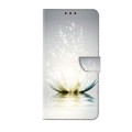 For iPhone 15 Pro Crystal 3D Shockproof Protective Leather Phone Case(Light Lotus)