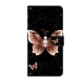 For Xiaomi 13T Pro Crystal 3D Shockproof Protective Leather Phone Case(Pink Diamond Butterfly)