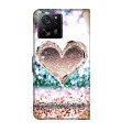 For Xiaomi 13T Pro Crystal 3D Shockproof Protective Leather Phone Case(Pink Diamond Heart)