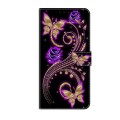 For Xiaomi 13T Pro Crystal 3D Shockproof Protective Leather Phone Case(Purple Flower Butterfly)