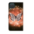 For Samsung Galaxy A12 4G / 5G Crystal 3D Shockproof Protective Leather Phone Case(Crystal Butterfly