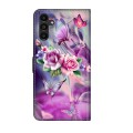 For Samsung Galaxy A14 4G / 5G Crystal 3D Shockproof Protective Leather Phone Case(Butterfly)