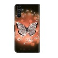 For Samsung Galaxy A14 4G / 5G Crystal 3D Shockproof Protective Leather Phone Case(Crystal Butterfly