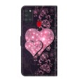 For Samsung Galaxy A21s Crystal 3D Shockproof Protective Leather Phone Case(Lace Love)