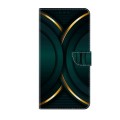 For Samsung Galaxy A50 Crystal 3D Shockproof Protective Leather Phone Case(Gold Outline)
