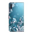 For Samsung Galaxy A50 Crystal 3D Shockproof Protective Leather Phone Case(Plum Flower)