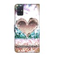 For Samsung Galaxy A71 4G Crystal 3D Shockproof Protective Leather Phone Case(Pink Diamond Heart)