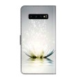 For Samsung Galaxy S10+ Crystal 3D Shockproof Protective Leather Phone Case(Light Lotus)