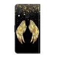 For Samsung Galaxy S10e Crystal 3D Shockproof Protective Leather Phone Case(Golden Wings)
