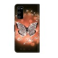 For Samsung Galaxy S20 FE Crystal 3D Shockproof Protective Leather Phone Case(Crystal Butterfly)