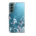 For Samsung Galaxy S22+ Crystal 3D Shockproof Protective Leather Phone Case(Plum Flower)