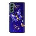 For Samsung Galaxy S22+ Crystal 3D Shockproof Protective Leather Phone Case(Diamond Butterfly)