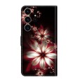 For Samsung Galaxy S23 FE 5G Crystal 3D Shockproof Protective Leather Phone Case(Fantastic Flower)