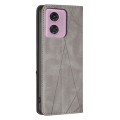 For Motorola Moto G24 Rhombus Texture Magnetic Leather Phone Case(Grey)