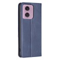 For Motorola Moto G24 Rhombus Texture Magnetic Leather Phone Case(Blue)